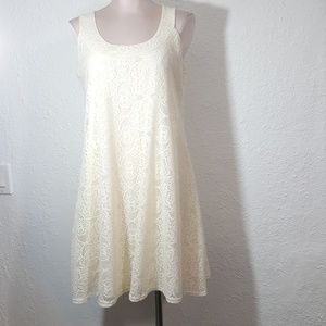 Ellen Parker A LINE White Cream Dress